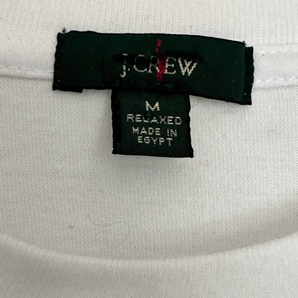 J. CREW Relaxed long-sleeve premium-weight cotton T-shirt ‎ in White Size Medium - Picture 5 of 7